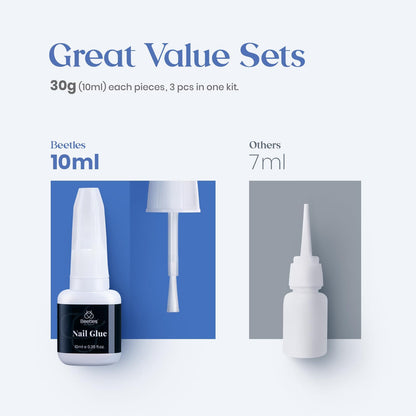 Beetles Press on Nails Kit 720Pcs 24 Colors, Press on Nails Short Almond Glossy Matte Glitter With Nail Glue & Nail Tabs Stickers, Natural Fit Lightweight Fake Nails Kit Art For Women Girls