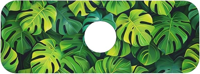 Faucet Draining Mat For Kitchen Sink, Palm Leaves Tropical Diatom Mud Absorbent