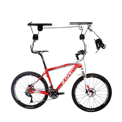 Bike Lift Hoist for Garage Ceiling, Heavy Duty Ceiling Mountain Bicycle Hanger Pulley Rack 100 lb Capacity