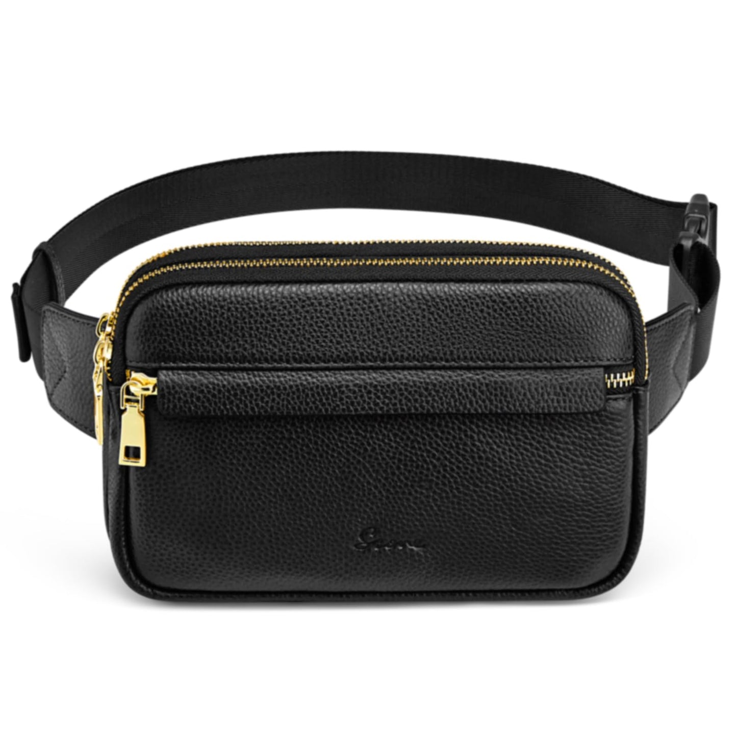 S-ZONE Fanny Packs for Women Genuine Leather RFID Blocking Crossbody Bags Purses Sling Waist Chest Bag Gifts Travel Running Adjustable Strap Men