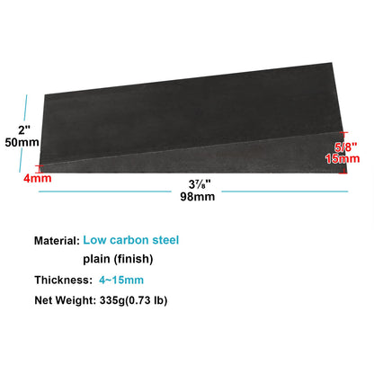 eoere 4 PCS Metal Beveled Washers, 4" x 2" Triangle Flange Wedges Shim for Leveling, Underpinning, Carbon Steel