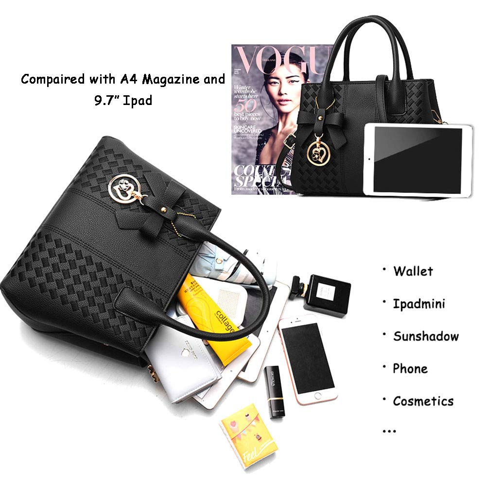 Jeniulet Purses and Handbags for Women Fashion Ladies PU Leather Top Handle Satchel Shoulder Tote Bags