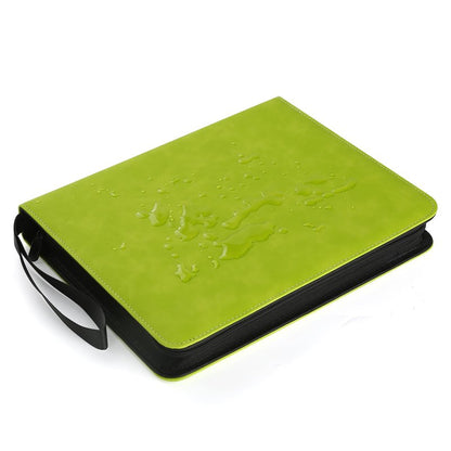 GERMUN 3 Ring 9 Pocket Zipper Card Binder, 720 Double Sided Standard PU Trading Card Album Folder for TCG & Sports Cards, Not Fit Top Loaders (Grass Green)