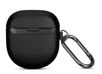 LOPIE Handmade Case for Bose QuietComfort Ultra 2 Earbuds 2025 / Quiet Comfort Ultra Earbuds/QuietComfort Earbud II, Synthetic Leather, Protective Hard Shell Cover with Clip & Cleaner Kit - Black