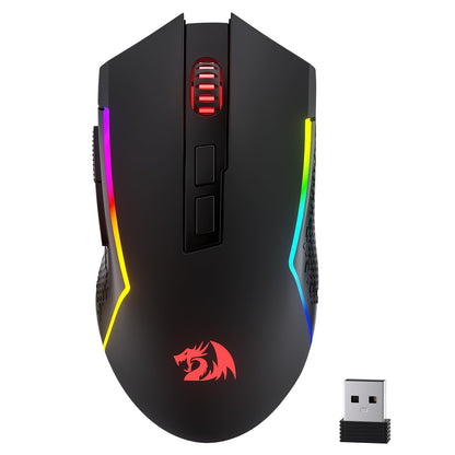 Redragon M693 Wireless Gaming Mouse, 8000 DPI Mice w/ 3-Mode Connection, BT & 2.4G Wireless, 7 Macro Buttons, Reliable Power Capacity for PC/Mac/Laptop