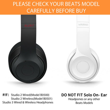 Replacement for Beats Studio 3 Replacement Ear Pads Grey, Beats Studio Wireless Replacement Ear Pads Earpads for Beats Studio 3 Beats Studio 2,Beats Studio 3 Wireless Ear Cushions (Titanium Grey)