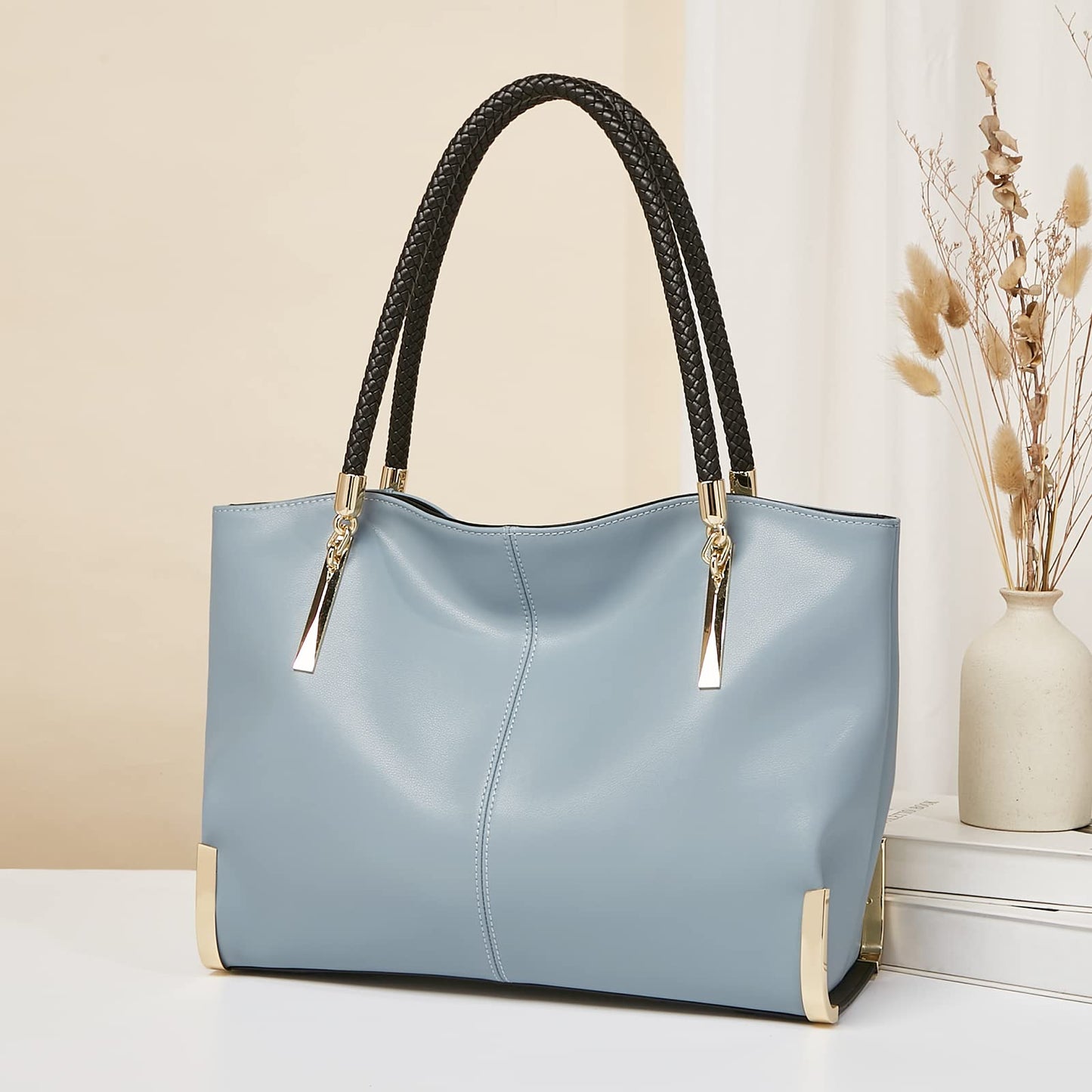 FOXLOVER Large Capacity Tote Handbags for Women, Women's Top-handle Bags Fashion Shoulder Bags Purses Minimalist design
