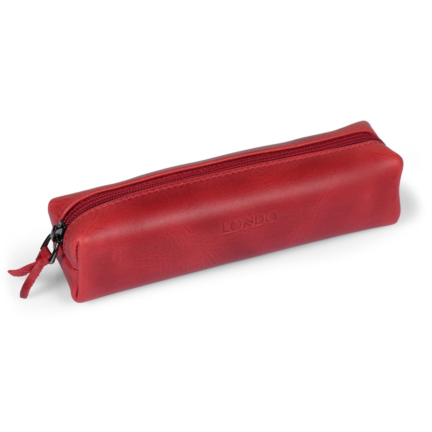 Londo Genuine Leather Zipper Pen, Pencil & Cosmetic Case