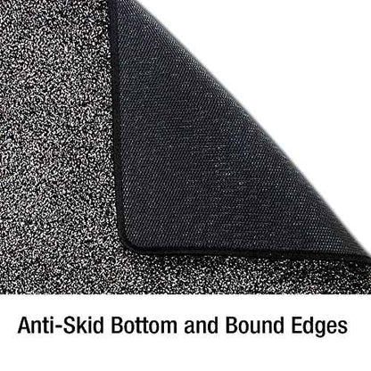 Eurow Trek N' Clean Soft & Plush Microfiber Traction Floor Mat, Super Absorbent, Fast-Drying, Anti-Slip Rug for Entryway, Kitchen, Bedroom, Traps Dirt, Mud & Water, 36 x 23.5 in, Gray and Black