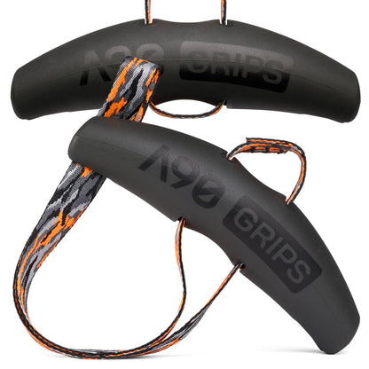 Angles90 Camo Pull-Up Grips - Black TPU - Ergonomic Cable Machine Attachment - 4-in-1 Lat Row Attachment - Portable Forearm & Grip Strength Trainer for Sturdy Gym Handles
