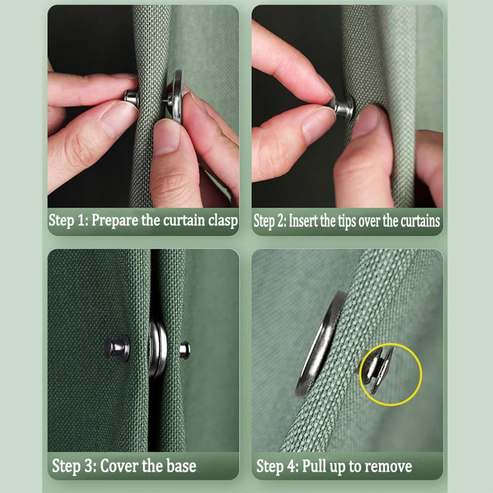 20 Pairs Magnetic Curtain Clips,Double Sided Magnetic Suction Curtain Magnets Closure Prevent Light Leaking Keep Curtain Closed for Home Bedroom Office Curtain Draperies(Sliver)