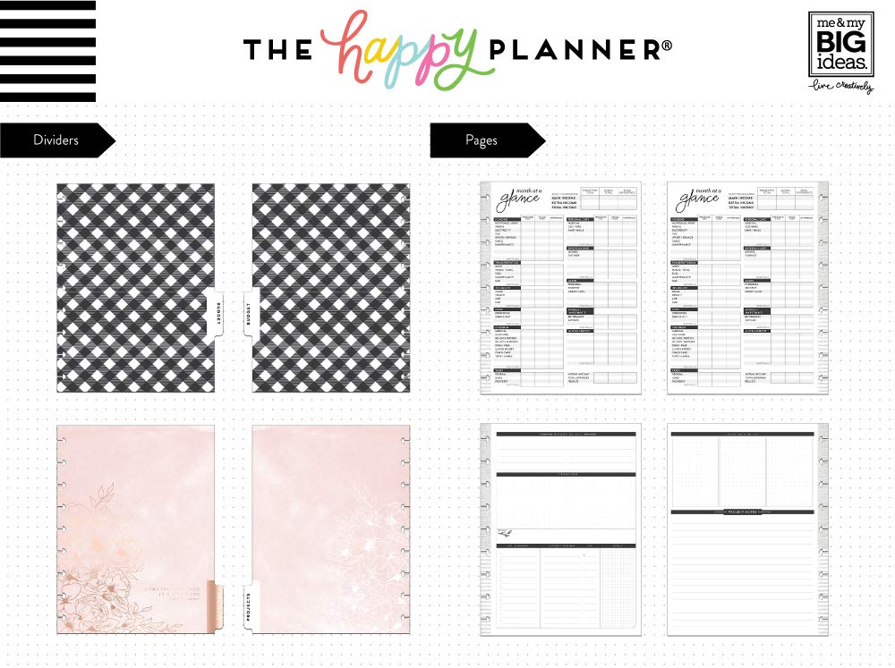 me & my BIG ideas Home Extension Pack - The Happy Planner Scrapbooking Supplies - Organizer for Household Duties - Plan Your Budget & Chores, Make Grocery Lists & Meal Plans - Classic Size