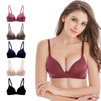 Pack of 5,Women Comfort No Wire Bras Seamless No Show Bra Pack