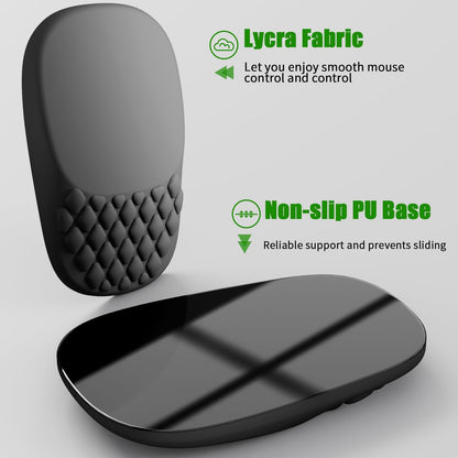 ‌VAGAU Ergonomic Mouse Pad with Wrist Rest, Wrist Rest Pain Relief Mousepad Memory Foam Massage & Non-Slip PU Base for Carpal Tunnel Pain Relief - Gaming, Office, Home Use (Black)