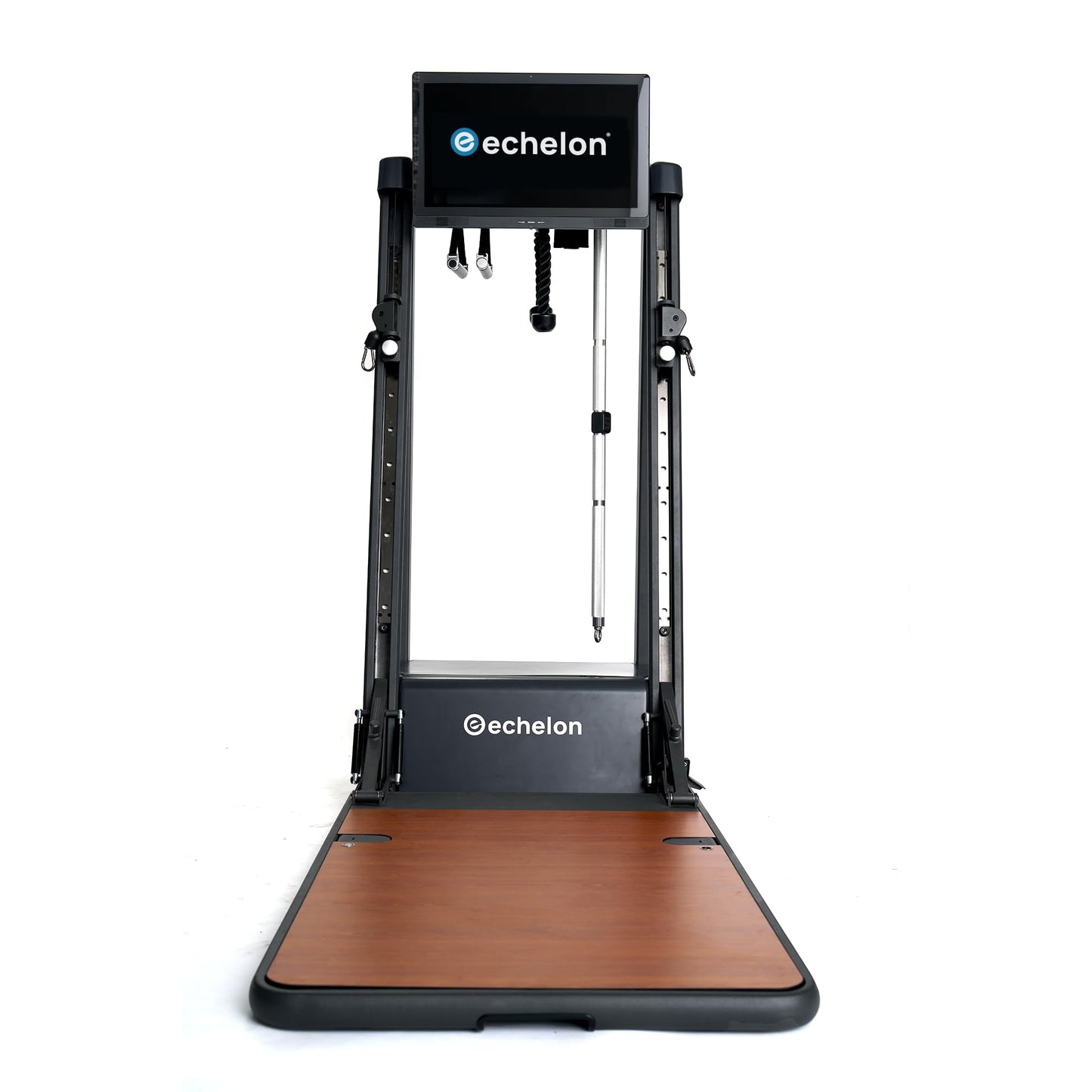 Echelon Strength Home Smart Gym – WiFi-Enabled 24-Inch HD Touchscreen, 5–110 LB Digital Resistance Per Arm, Foldable Mirror Design, Smart Bar & Accessories, Full-Body Home Workout Machine