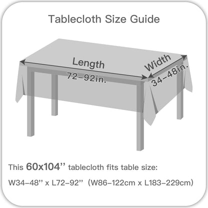 maxmill Textured Rectangular Tablecloth Water Resistance Antiwrinkle Spillproof Soft Jacquard Table Cloth for Fall Harvest Thanksgiving Parties and Holiday Dinners, 60 x 104 Inch, Amber Bronze
