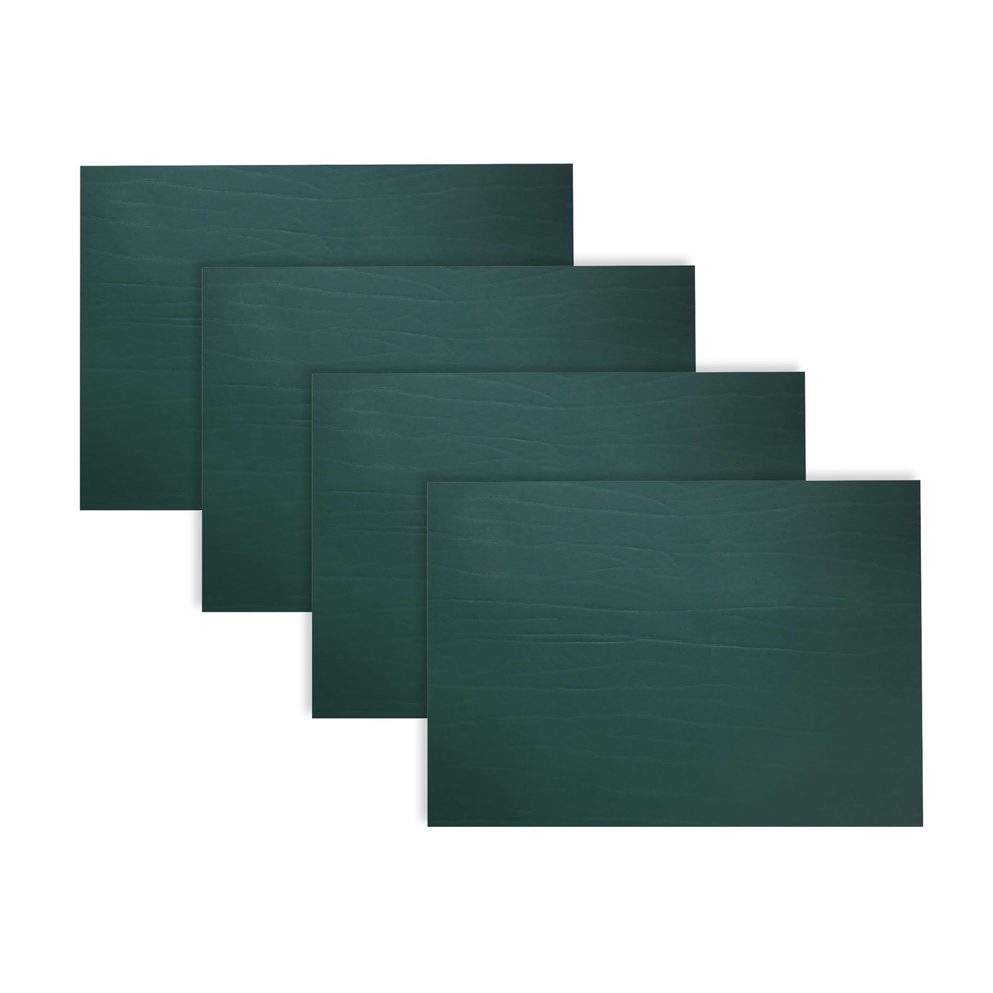 Fortessa Strata Leather Placemat, 12.2 x 16.5 Rectangle Placemat (Set of 4), Forest