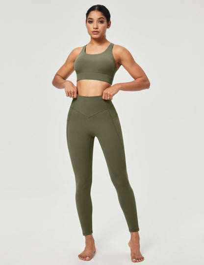 Scrunch Butt Lifting Leggings for Women Tummy Control No Front Seam Compression Workout Leggings with Pockets Yoga Pants