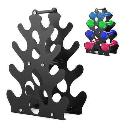 Dumbbell Rack Stand Only, Small Weight Rack 4Tier Compact Dumbbell Holder with Handle, Weight Holders for Free Weights,Dumbbell Storage Stand Holder for Home Gym Workout,Rack Only
