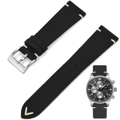 Niziruoup Leather Watch Band Quick Release for Men Women Vintage Crazy Horse Genuine Leather Watch Strap Bracelet Smartwatch Replacement Band 19 mm 20 mm 21 mm 22 mm
