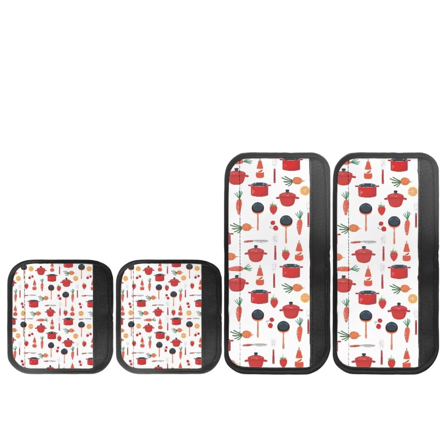 HUISEFOR Strawberry Refrigerator Handle Covers Set of 4 Non-Slip Fridge Handle Covers for Microwave Stove Dishwasher Decorative Appliance Handles Cover Gift for Friends