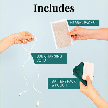 Pixie Period Heating Pad for Cramps - Thinnest Wearable Heating Pad - Unnoticeable Under Clothes - Best Portable Pain Relief Belt Device with Heat On The Market - Hours of Menstrual Pain Relief