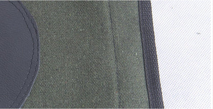 ZooBoo Wing Chun Kung Fu Wall Bag Canvas Leather Kick Boxing Striking Punch Bag (Leather Army Green)