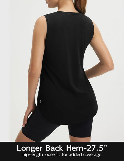 Baleaf Women's Sleeveless Workout Tank Tops - Lightweight UPF50+ Athletic Yoga & Running Shirts | Soft Loose Fit