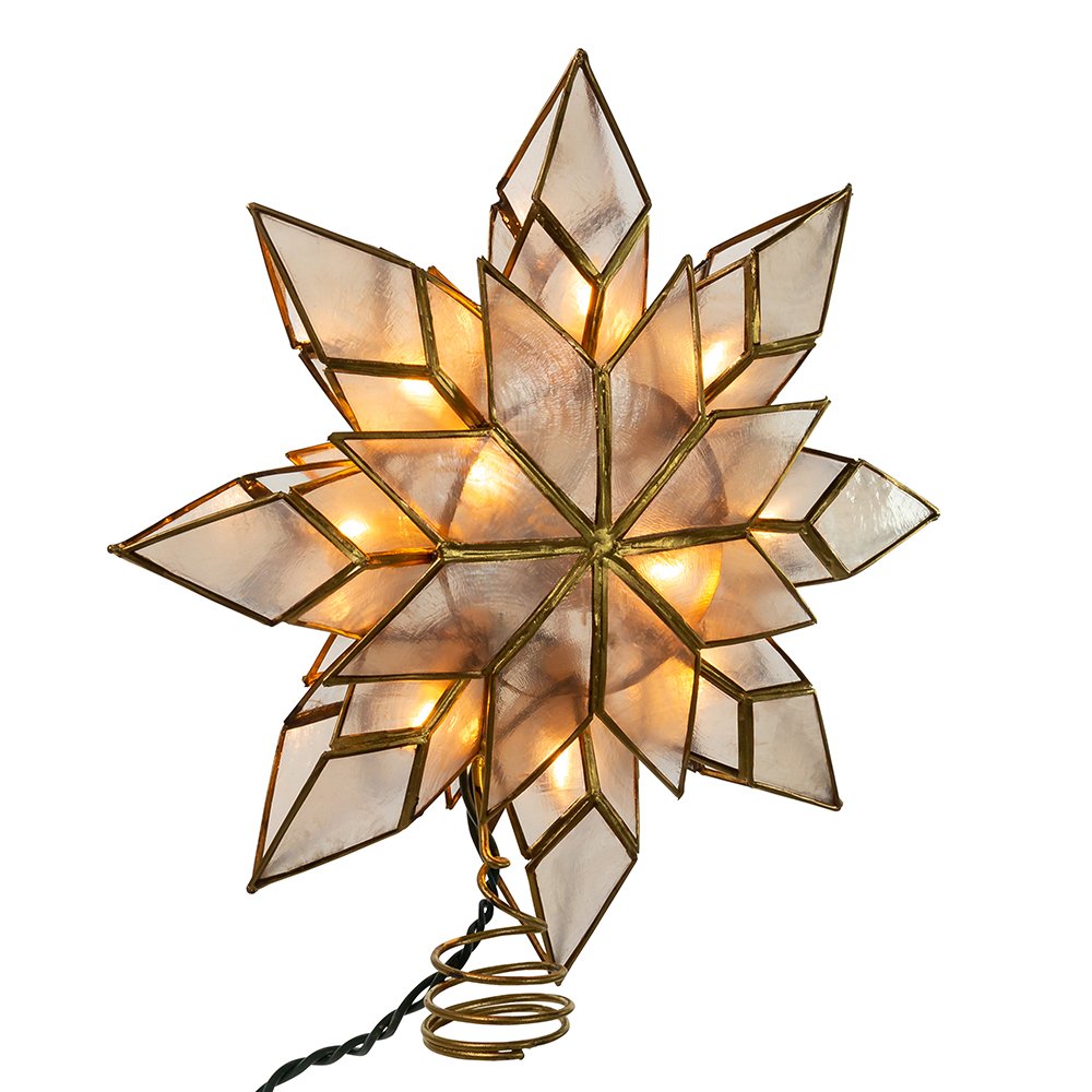 Kurt Adler UL 10L Capiz Clear Star Treetop