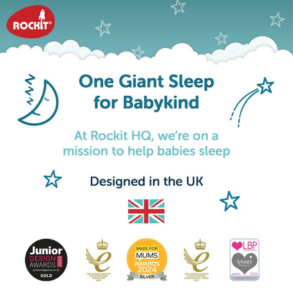 Rockit Rocker (AA Battery Version) - Baby Sleep Aid Gently Rocks Any Stroller or Buggy, Adjustable Speed with 60 Minute Timer - Fits All Pushchairs & Prams to Create a Portable Baby Bouncer