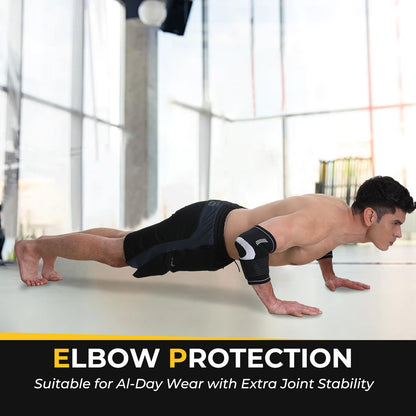 NeoTech Care Elbow Support Brace (Black, Size M, 1 Pair)