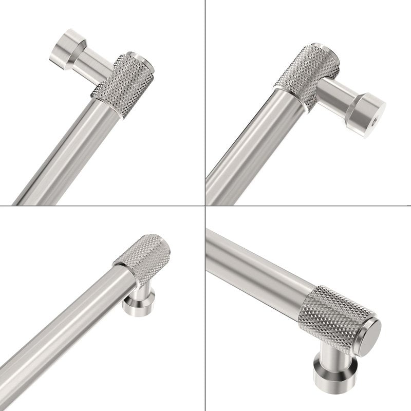 9BUILD 10 Pack Knurled Cabinet Pulls 7.5 Inch Brushed Satin Nickel Kitchen Cabinet Handles Cabinet Hardware Kitchen Handles for Cabinets Nickel Dresser Pulls Drawer Handle