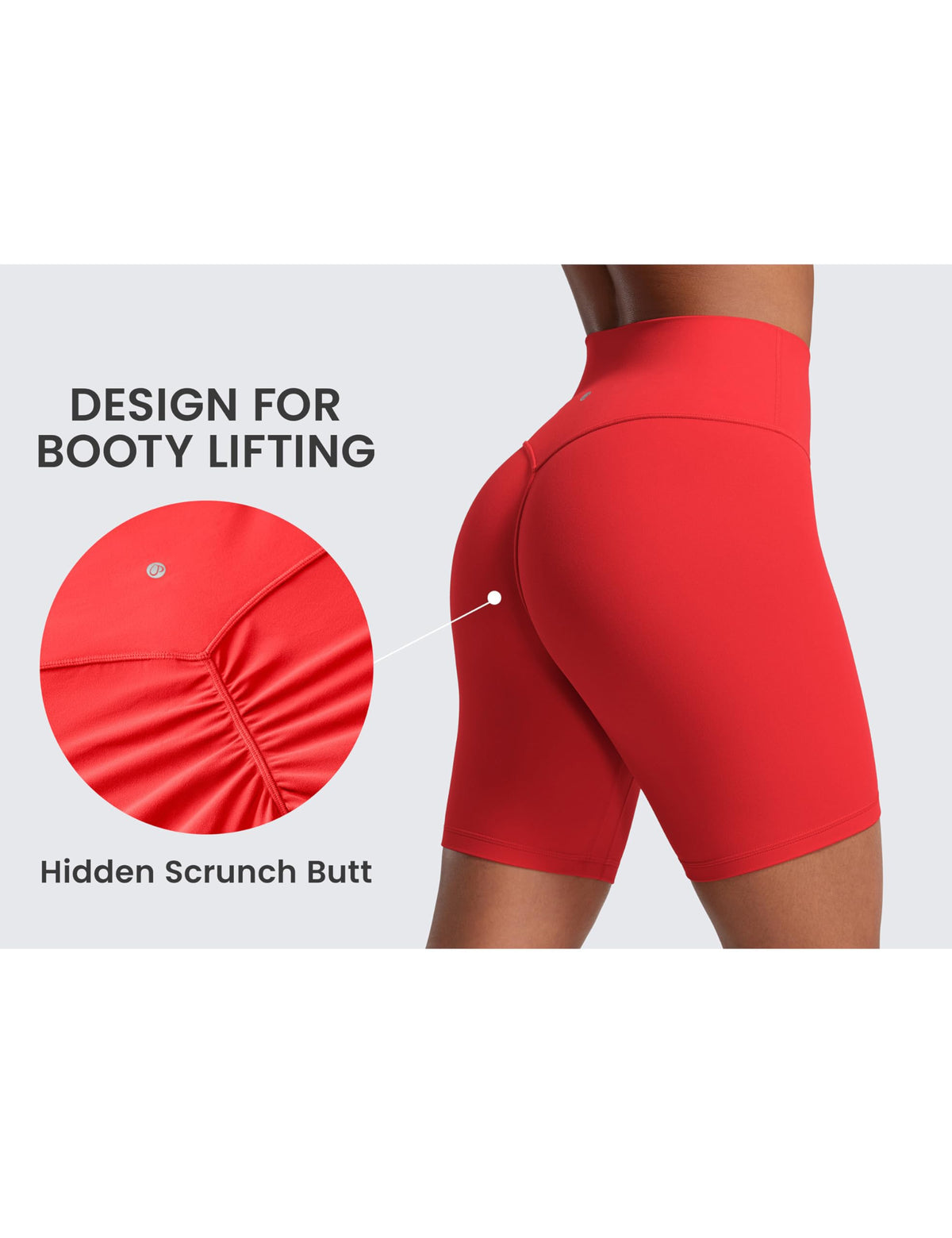 CRZ YOGA Secretsculpt Biker Shorts 6" Deep Red Small