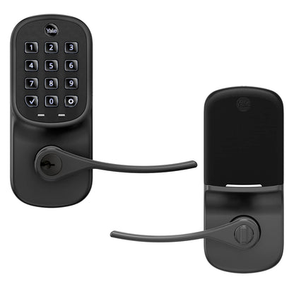 Yale Assure Lever - Keypad Lever Lock (for Doors with no deadbolt) - Keyless Entry with pin Code Unlocking and one-Touch or Auto-Locking - Black Suede