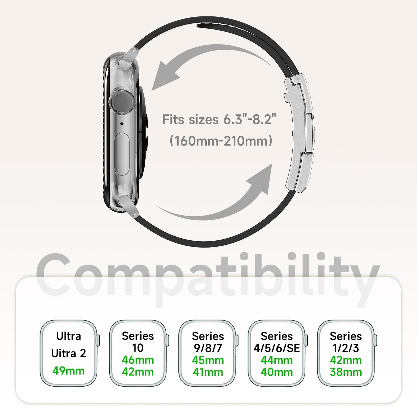 Slim Leather Band for Women Compatible with Apple Watch 40mm 44mm 41mm 45mm 42mm 46mm 49mm 38mm,Thin Genuine Leather Replacement Strap for iWatch Series SE/11/10/9/8/7/6/5/4/3/2/1/Ultra