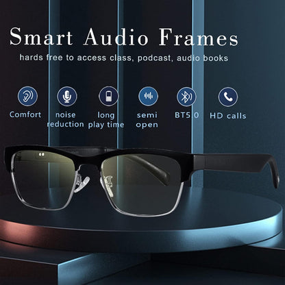 Smart Glasses Bluetooth-Audio Glasses for Men Women with Alexa, Built-in Mic, Blue Light Filter&Polarized Lenses for All Smart Devices Voice Assistant