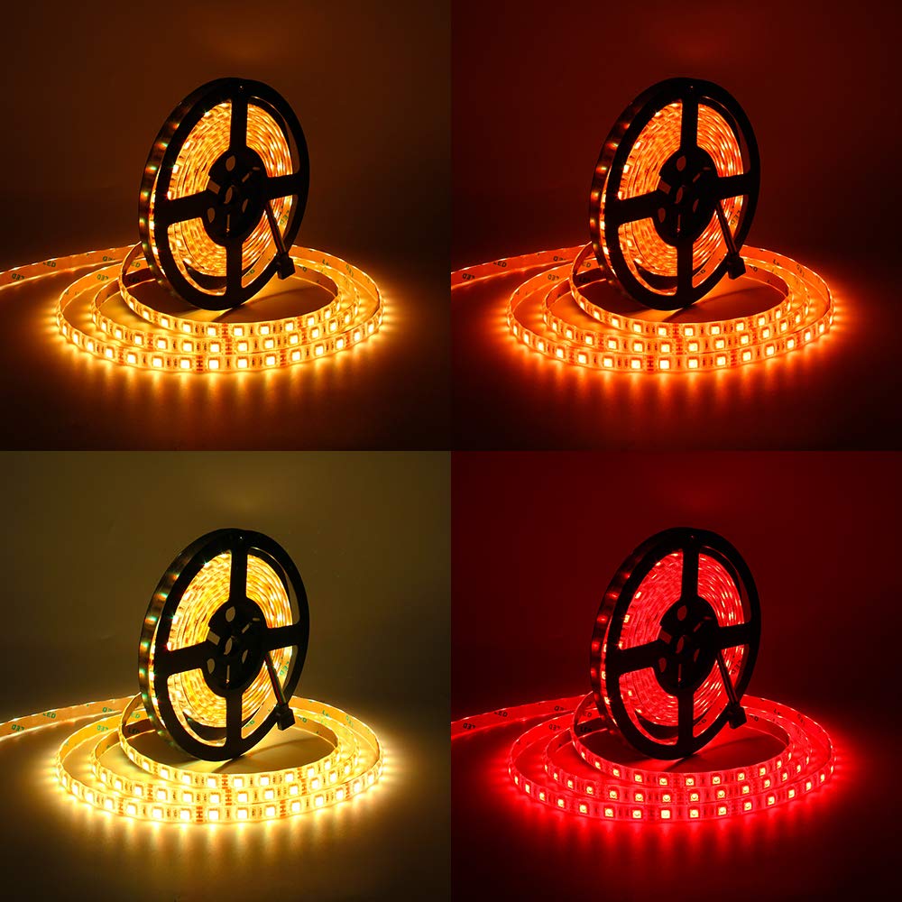SUPERNIGHT LED Strip Lights 16.4FT SMD 5050 Waterproof 300LEDs RGB Flexible LED Light Strip Rope + 44Key IR Remote Controller for Bedroom TV Backlight Christmas Valentines(Not Include Power Adapter)