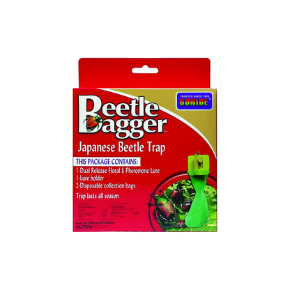 Bonide Beetle Bagger Japanese Beetle Trap Kit for Indoors and Outdoors, 2 Disposable Collection Bags Included