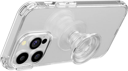 PopSockets Phone Grip for MagSafe with Kickstand, Magnetic Stand, Swappable Top, Secure Hold for iPhone MagSafe Cases, Phone & Tablet Grip - Clear