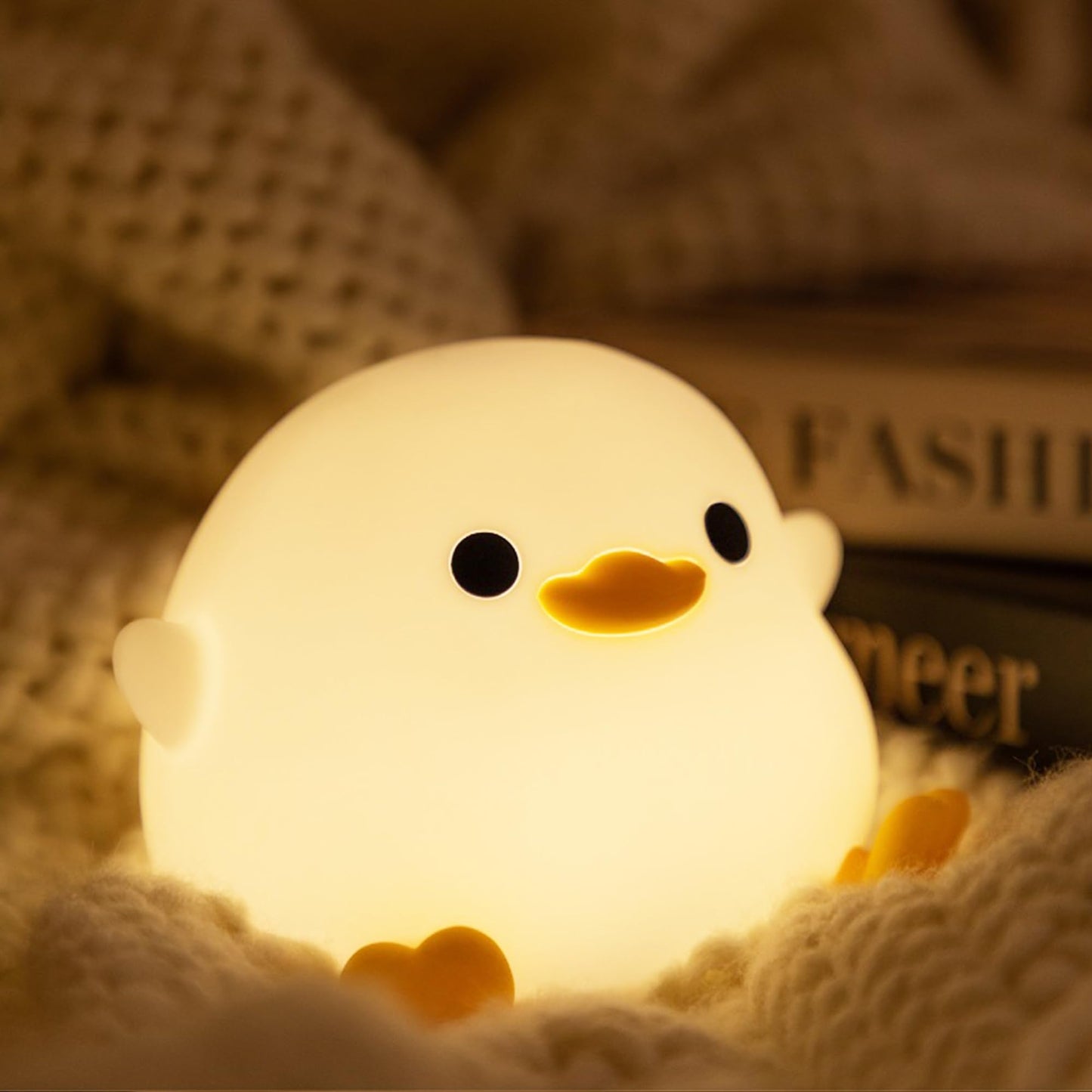 OkiyiD Duck Night Light, Cute Duck Gift for People, Dormitory Decorative Light, ABS+SIL, Touch Control, Portable Rechargeable Dimmable, Best Choice for Gift Giving (DoDo Duck)