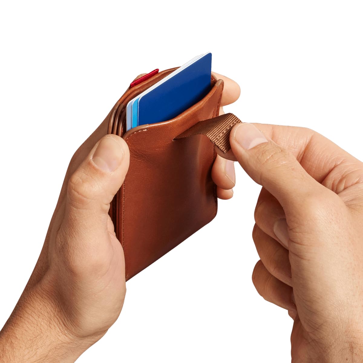 Distil Union Wally Bifold 5.0 Slim Bifold Wallet for Men – Minimalist RFID Leather Wallet with ID Window, Pull Tab Card Holder & Money Clip - Holds 14 Cards & 30 Bills - Brown