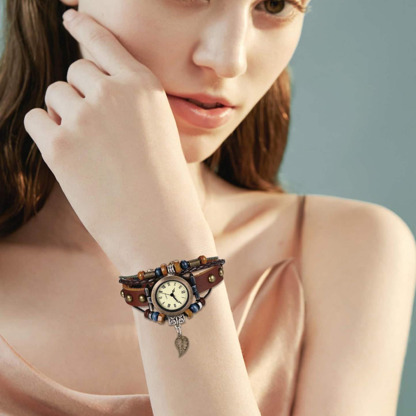 Avaner Vintage Handmade Leather Wrist Watches Multilayer Weave Strap Quartz Bracelet Wrap Watches