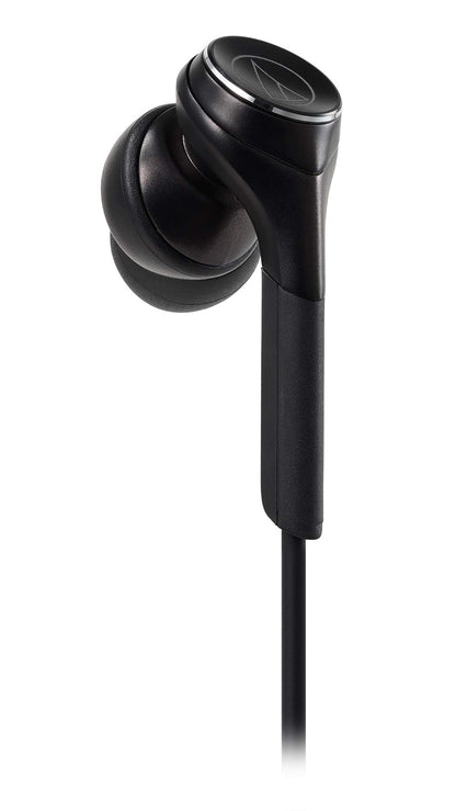 Audio Technica Solid BASS in-Ear Earphones, Wired, Deep Bass, Supports High Resolution Sound Sources, Black ATH-CKS770X BK