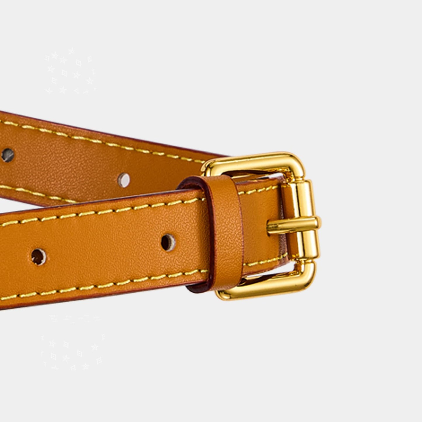 LWMYFZX Genuine Vachetta Leather Crossbody Strap | Adjustable Replacement Shoulder Strap for Handbags, Purses & Clutches (Beige yellow)