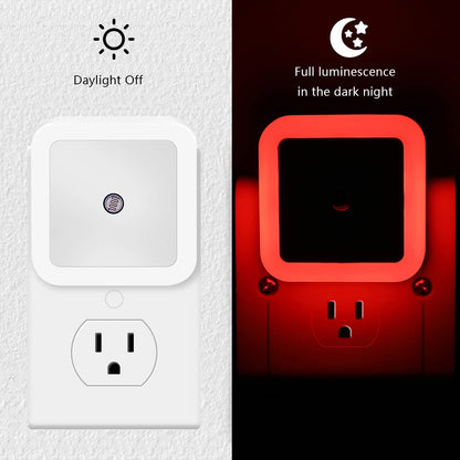 6 Pack Blue LED Night Light Plug in, Dusk to Dawn Sensor Automatic On and Off, Energy Efficient, Soft Glow Kids, Nursery, Bedroom, Bathroom, Hallway, Stairs, Kitchen