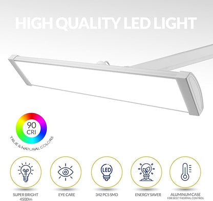 Ultra Bright 4500 Lumens Powerful Professional Eye Care LED Desk Lamp - Brightness Adjustable, Modern Task Light for Home, Beauty, Crafting, Office, Workbench (Daylight, Dimming, White)