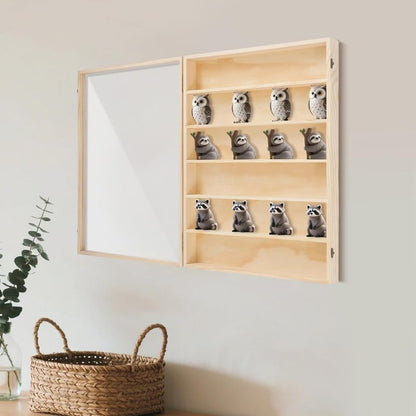 Wall Mounted Display Cabinet - 6 Tier Acrylic Door Showcase for Minifigures & Small Models | Space-Saving Design