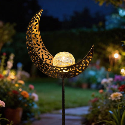 TAKE ME Moon Solar Lights Christmas Gifts for Women Garden Outdoor Decor Waterproof Metal Solar Stakes Lights for Patio Yard Walkway Lawn Patio Mothers Garden Gifts Mom Wife Grandma