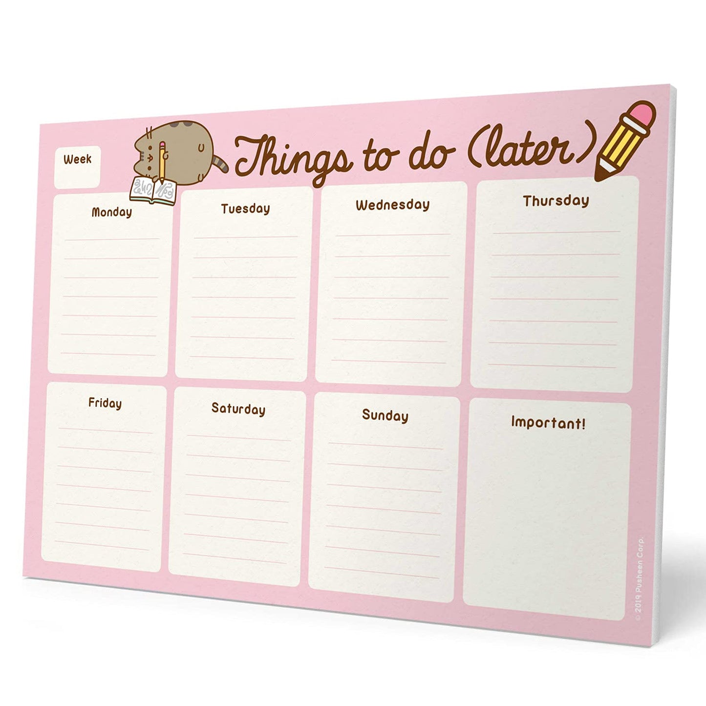 To Do List Notepad Pusheen Calendar A4 | Daily, Weekly Planner | ADHD Planner Pad | 54 Tear-Off Sheets 90 gsm | Pusheen Stationery | Improve Productivity | Task Planner