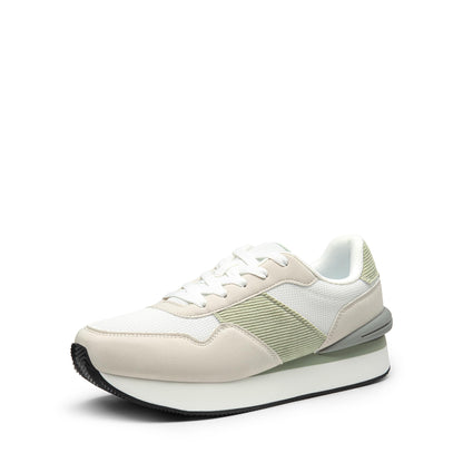 DREAM PAIRS Women Sneakers Tennis Ray Walking Platform Chunky Comfortable Lightweight Lace Up Casual Fashion Sneaker,Size 11,Beige/White,SDFN2448W